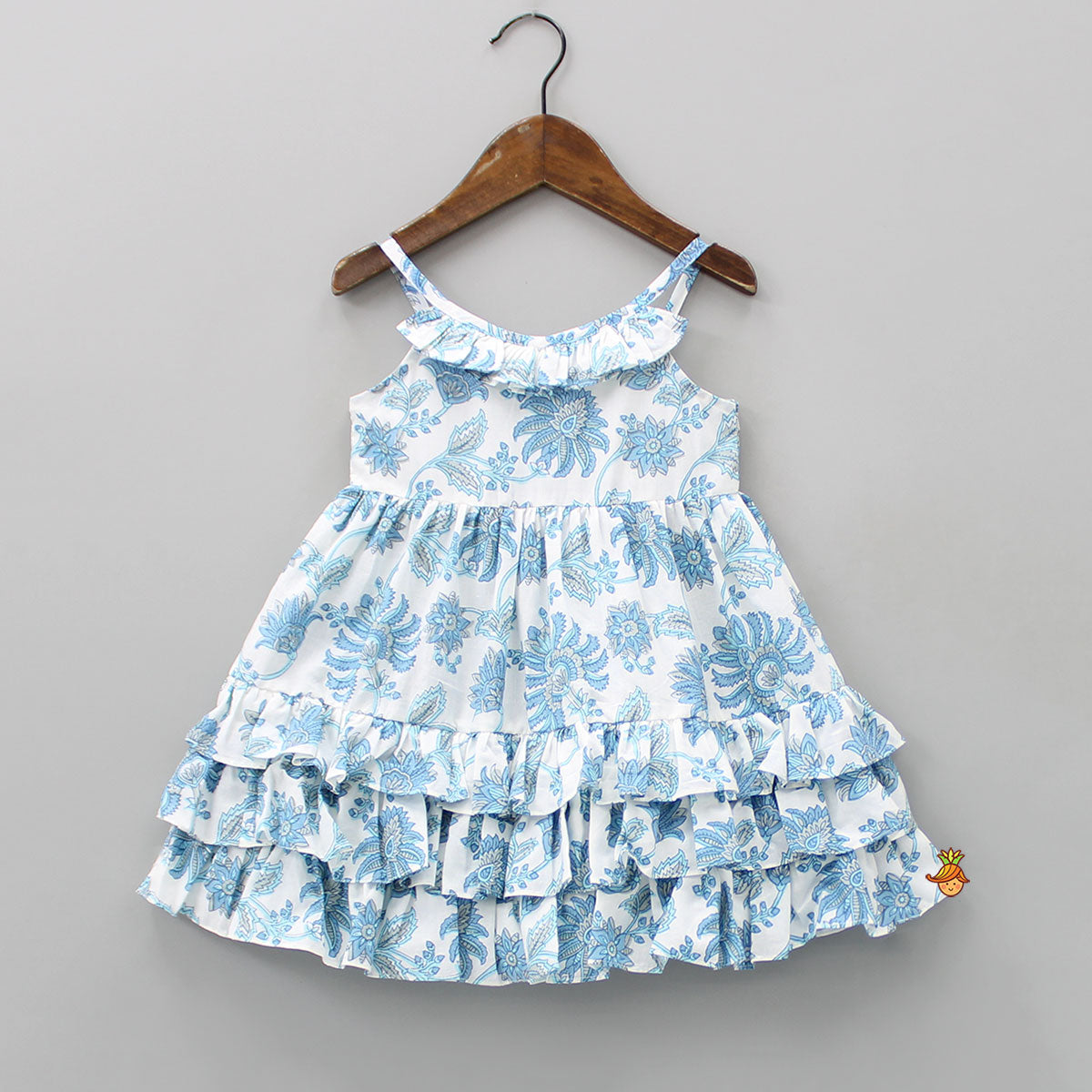 Pre Order: Floral Printed Frilly Layered Dress