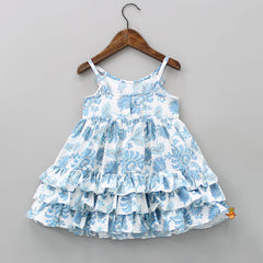 Pre Order: Floral Printed Frilly Layered Dress