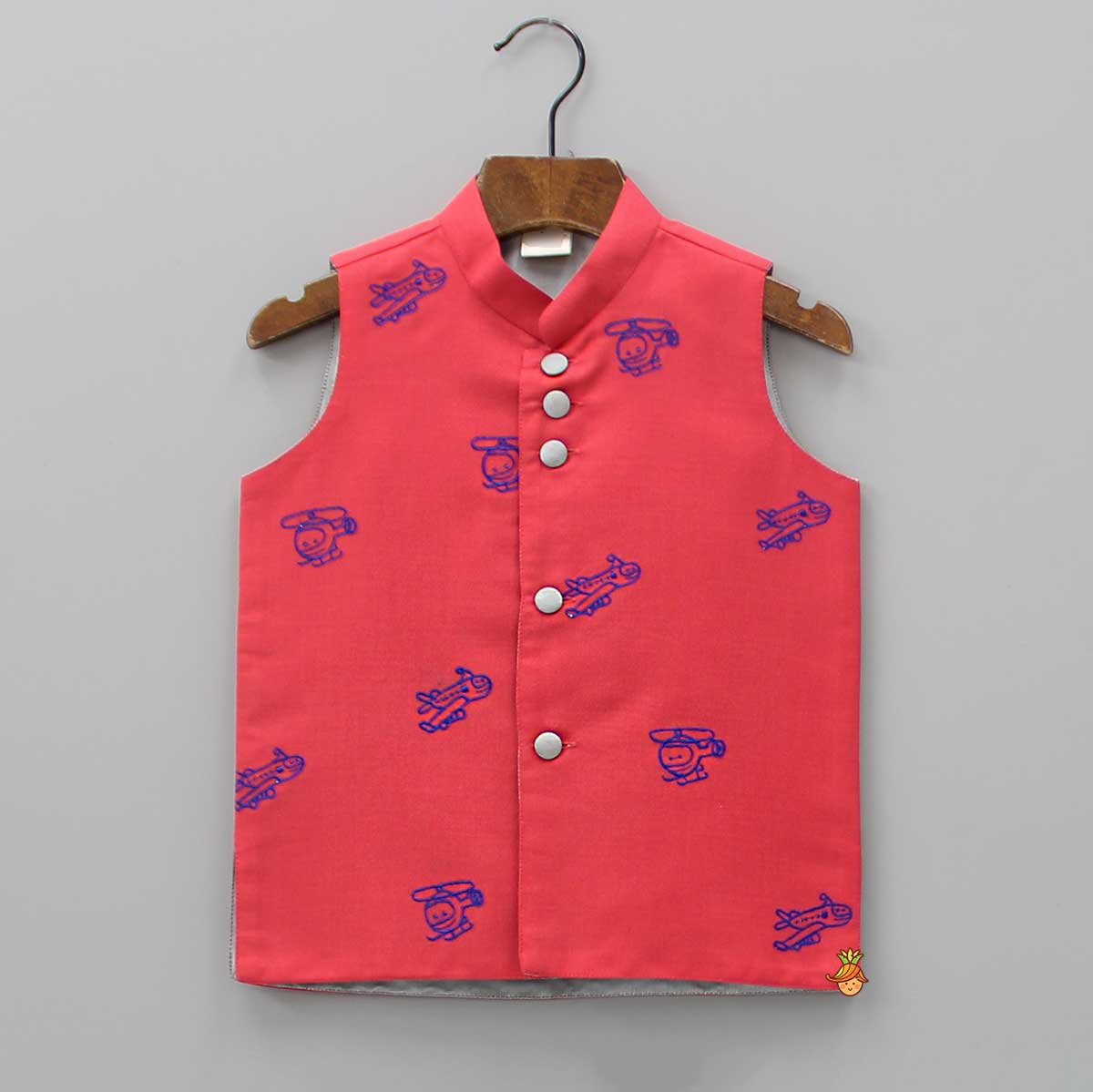 Pre Order: Aircraft Embroidered Red Jacket