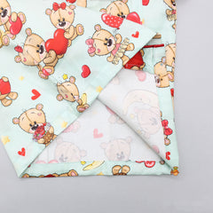 Pre Order: Sweet And Lovely Teddy Printed Sleepwear Set