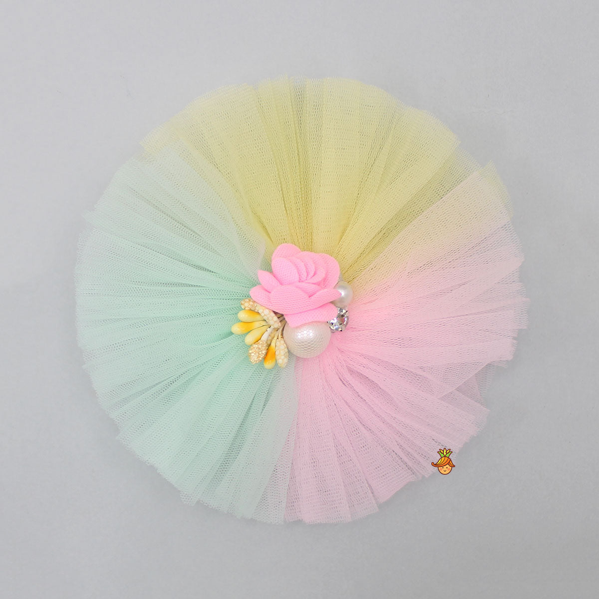 Pearl And Floral Multicolour Hair Clip