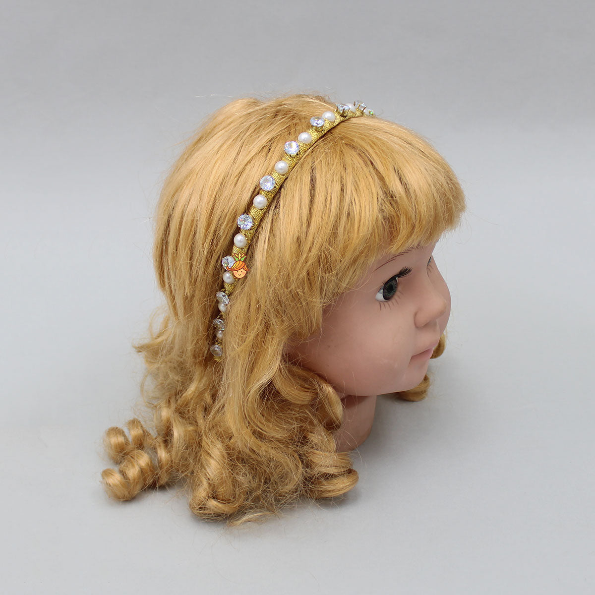 White Stones Adorned Pearly Hair Band