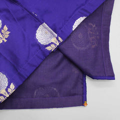 Pre Order: Glorious Purple Brocade Kurta And Yellow Dhoti
