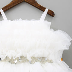 Pre Order: Stunning Ruffled White Dress