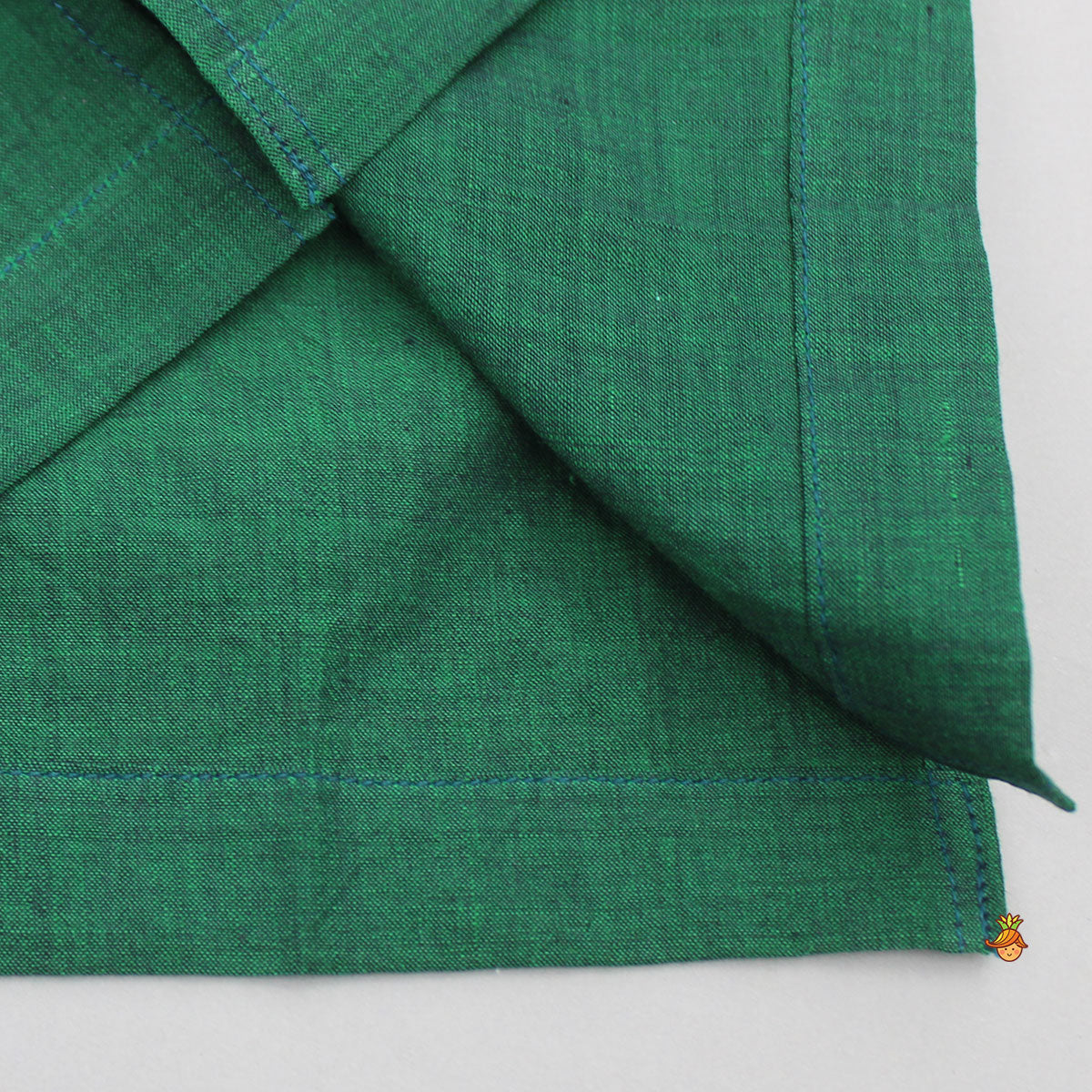 Contrasting Pocket Square Detail Green Shirt