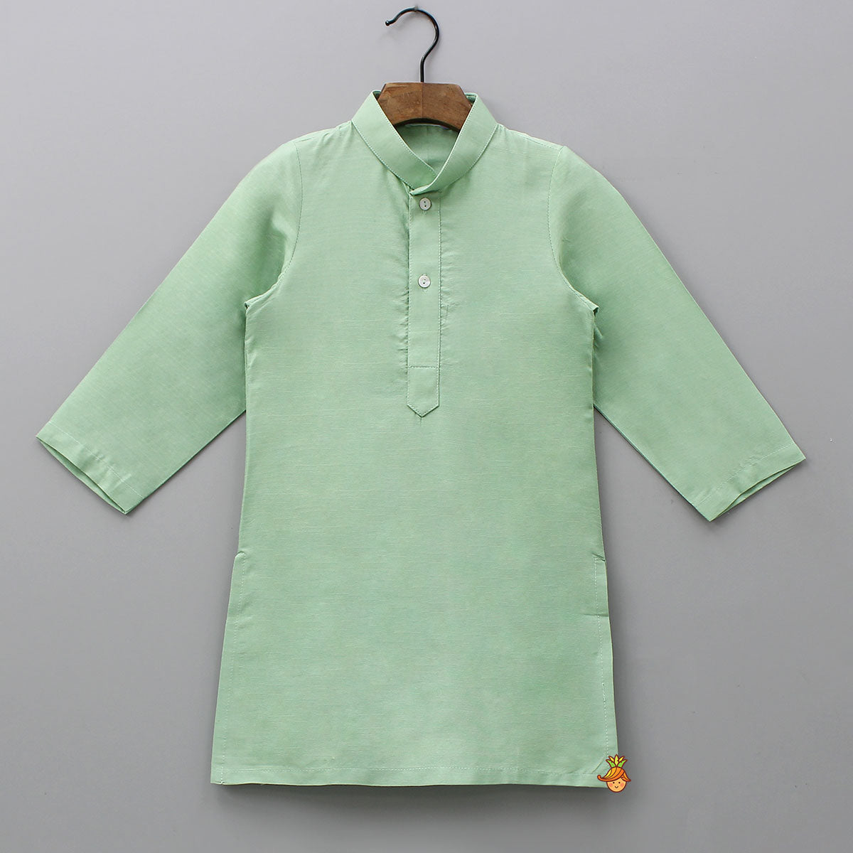 Green Kurta With Cotton Silk Embroidered Jacket And Pyjama