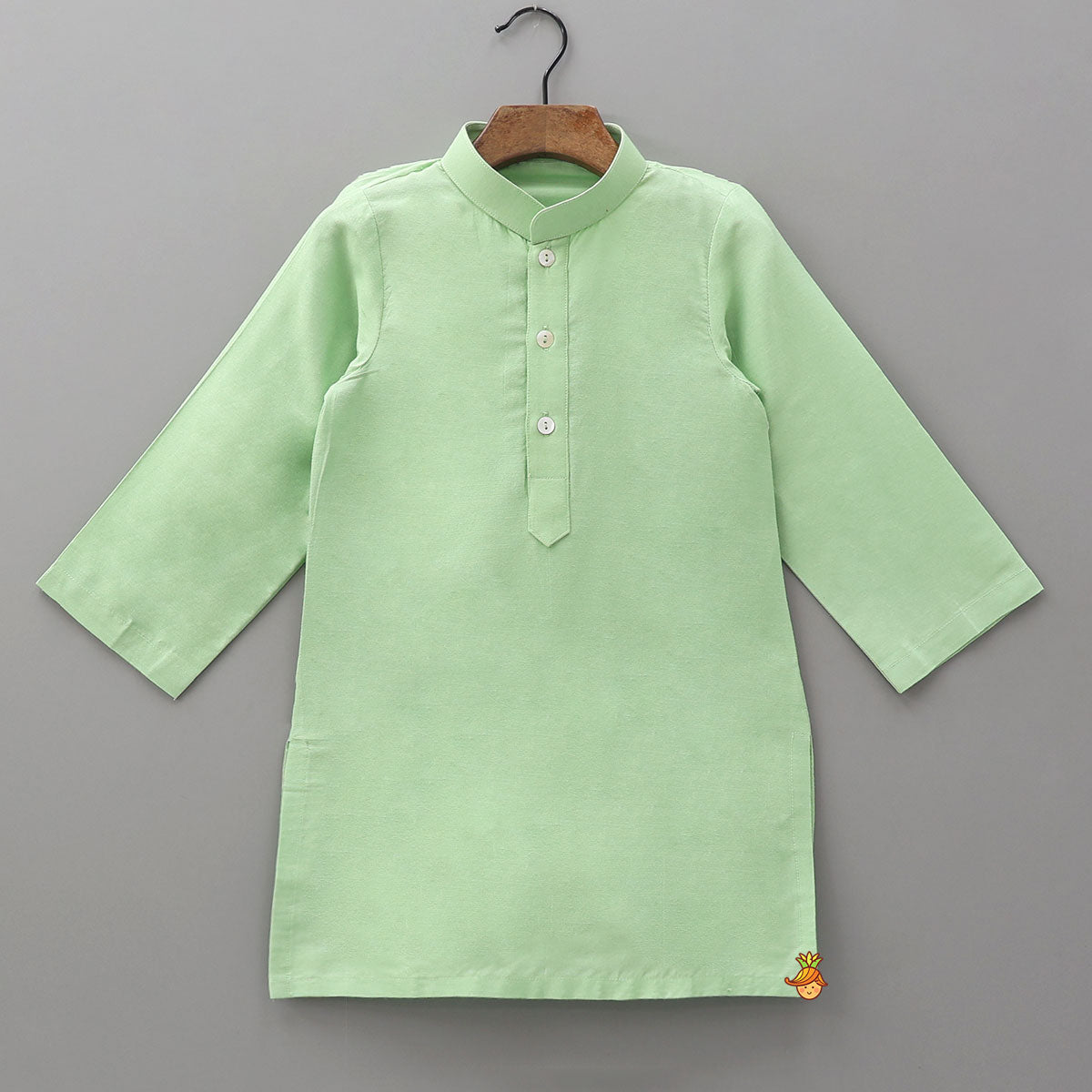 Green Kurta With Cotton Silk Embroidered Jacket And Pyjama