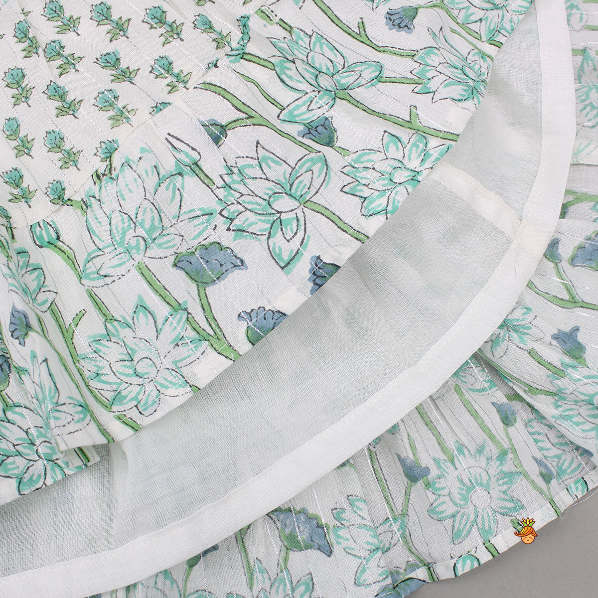 Beads Hand Embroidered Yoke Tie Up Straps Dress