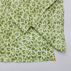 Pre Order: Printed Green Kurta And Jacket White Pyjama