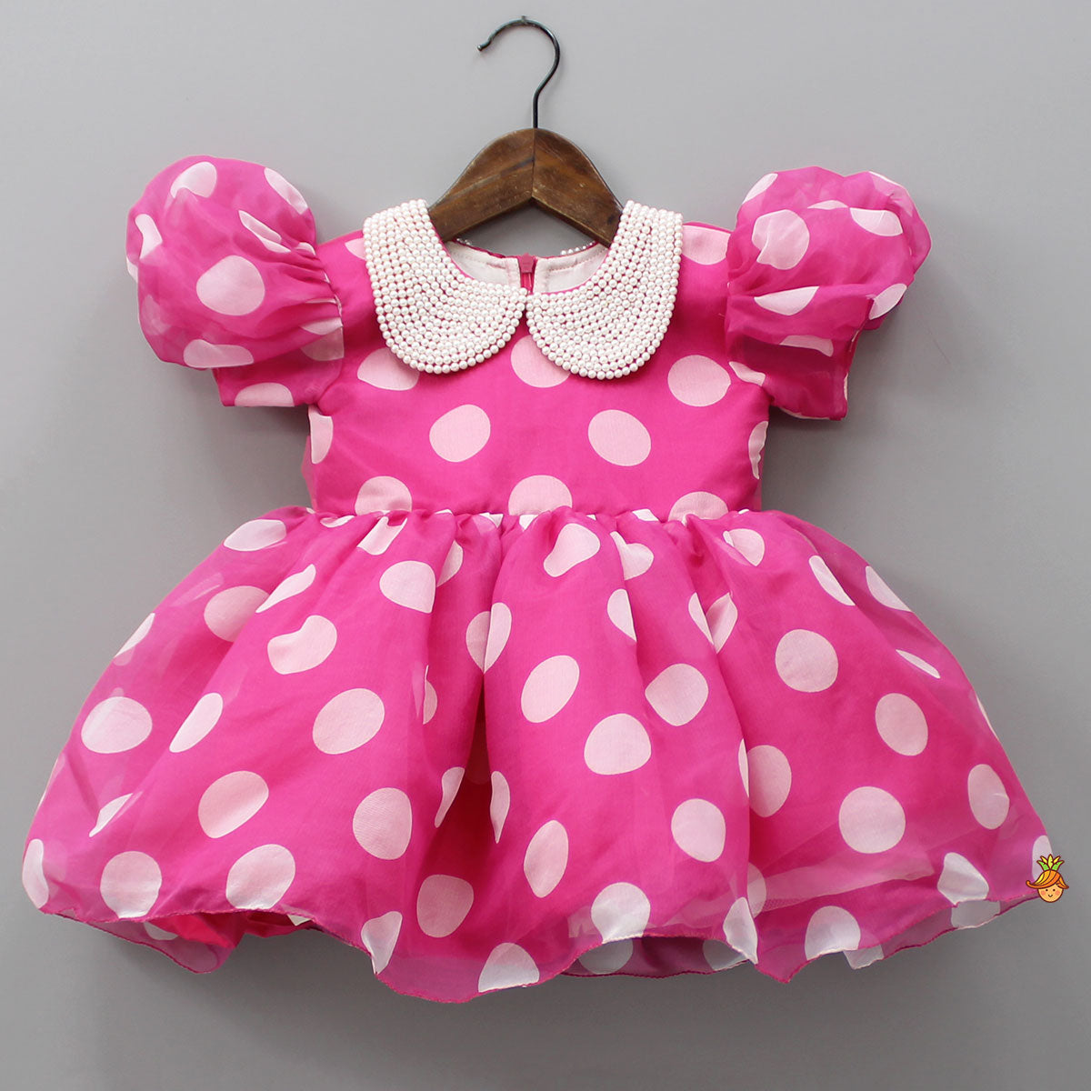 Polka Dots Printed Pink Dress