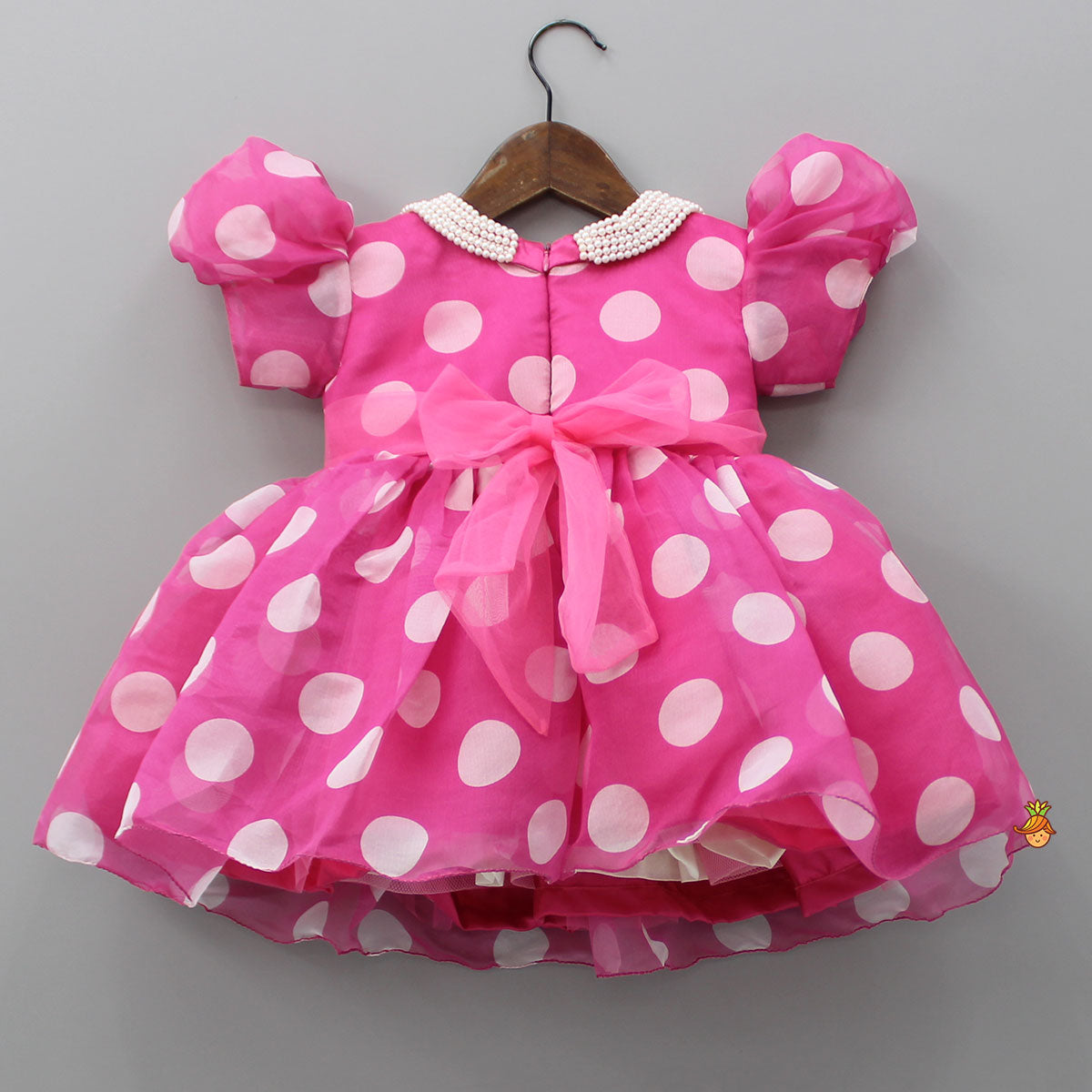 Polka Dots Printed Pink Dress