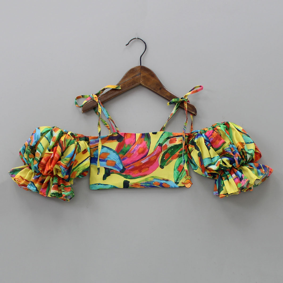 Pre Order: Multicolour Smocked Back Top With Elasticated Skirt And Head Band