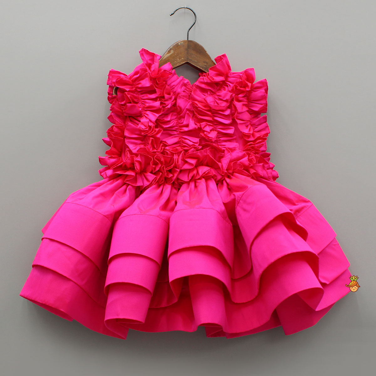 Pink Frills Enhanced Layered Dress