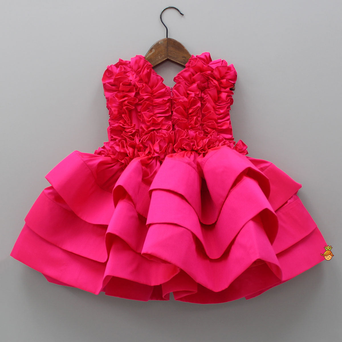 Pink Frills Enhanced Layered Dress