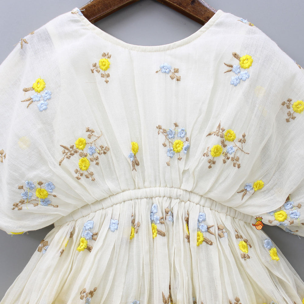 Off-White Zari Heart EMB Cowl Dress
