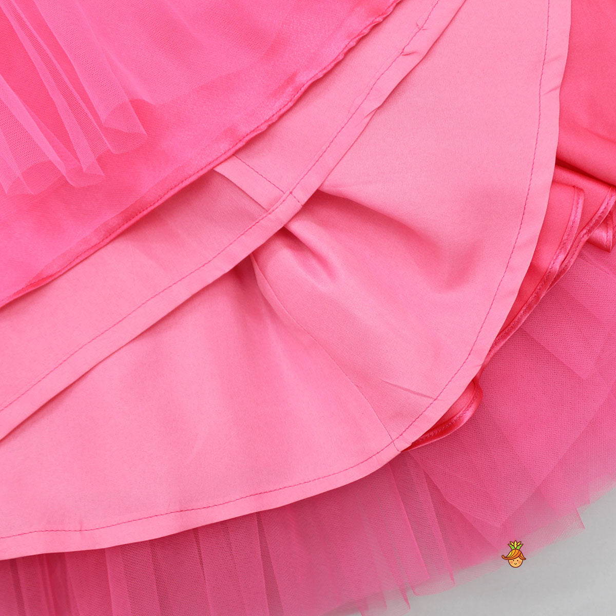 Bow Adorned Pink One Shoulder Gown