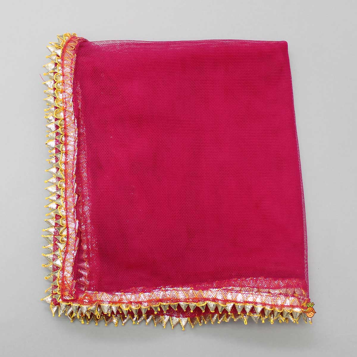 Patola Printed Pink Top And Lehenga With Gota Lace Work Dupatta
