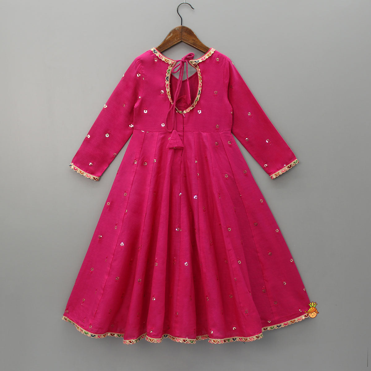 Sequin Embroidered Pink Kurti And Matching Dupatta