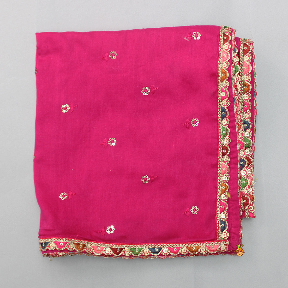 Sequin Embroidered Pink Kurti And Matching Dupatta