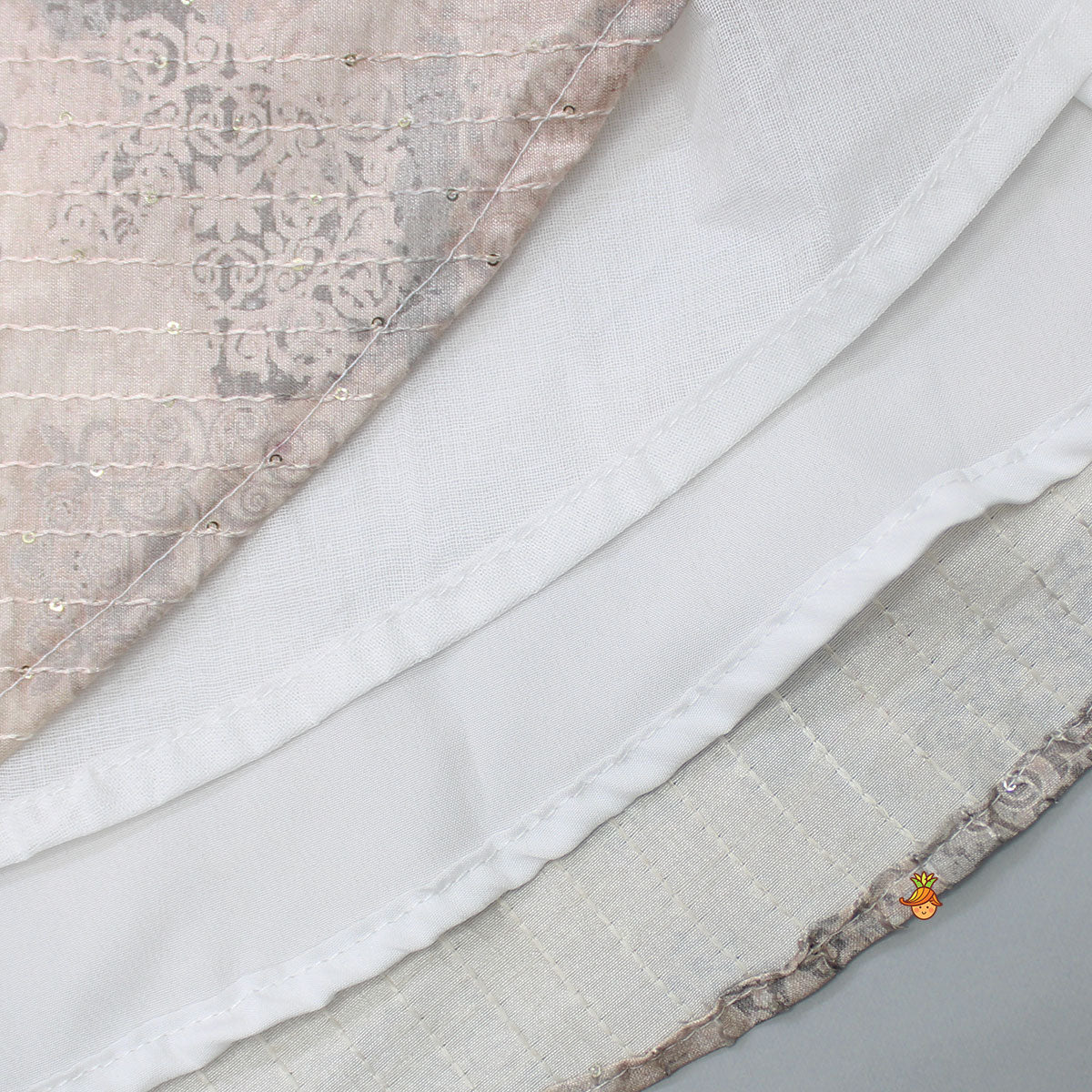 Lavish Gota Lace Detailed Top And Sequins Work Lehenga With Dupatta