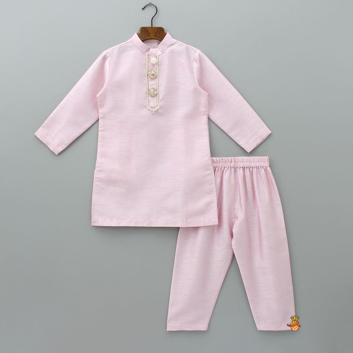 Exquisite Kurta With Gota Lace Detailed Jacket And Pyjama
