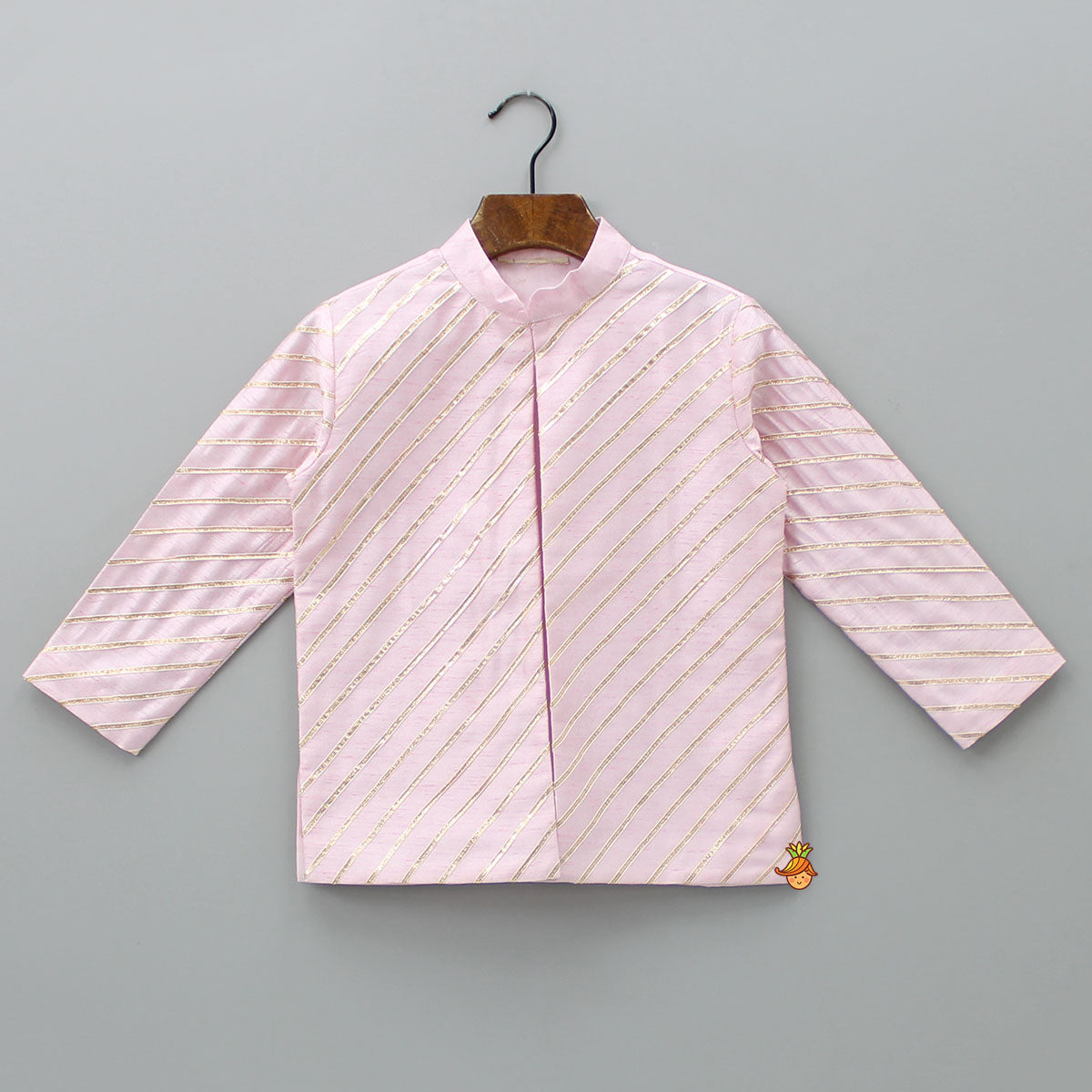 Exquisite Kurta With Gota Lace Detailed Jacket And Pyjama