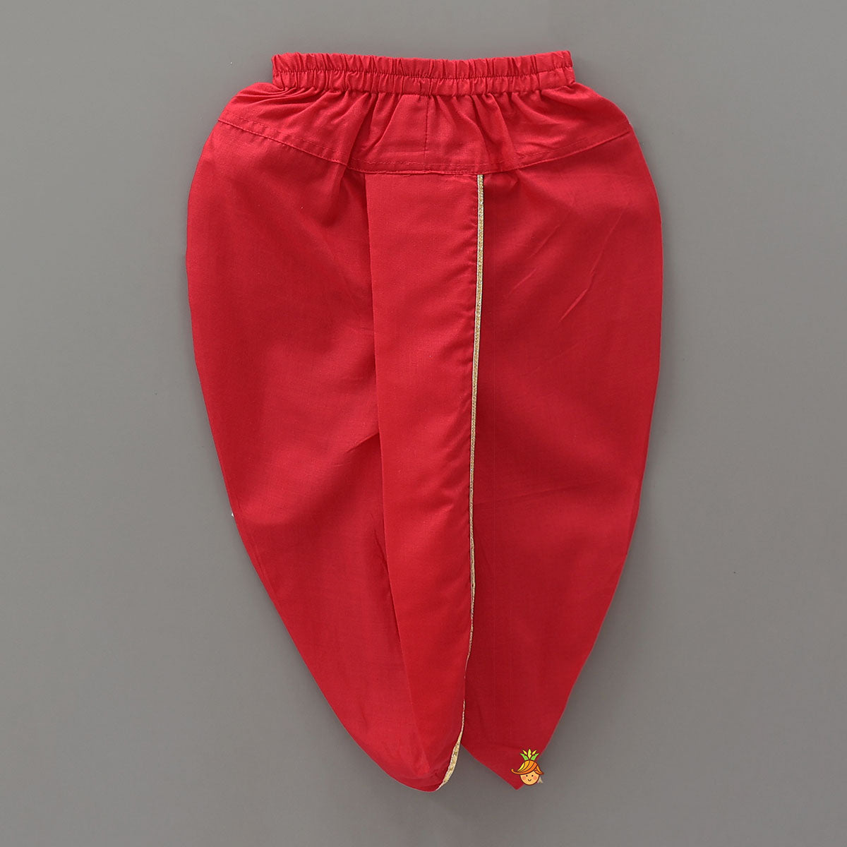 Embroidered Kurta And Dhoti With Krishna Head Band