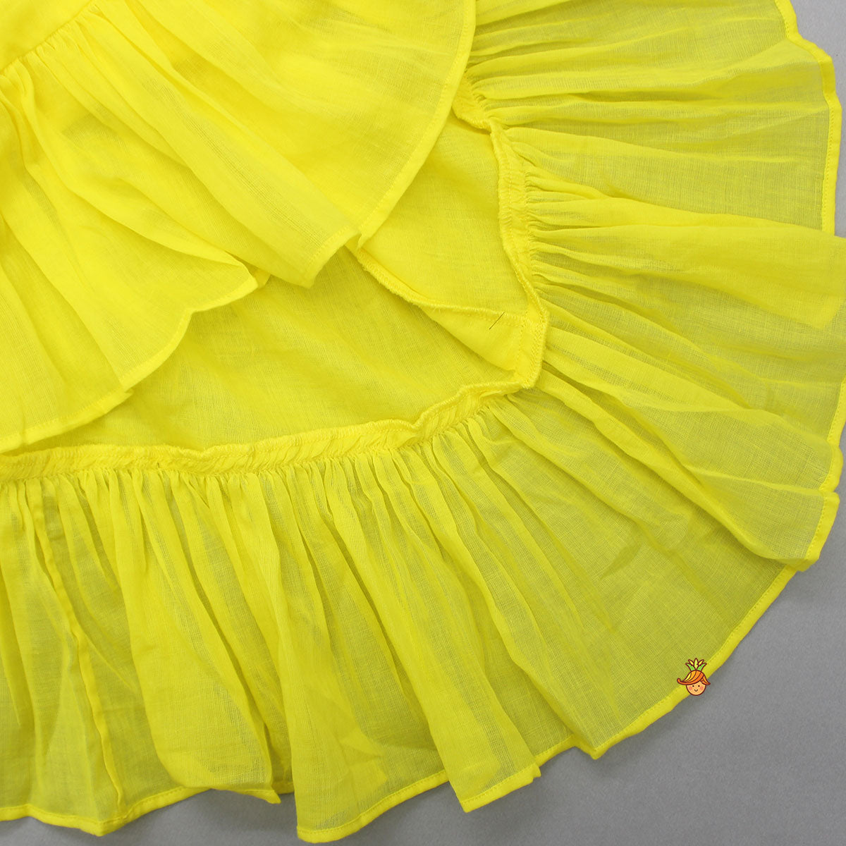 Halter Neck Embroidered Yellow Dress