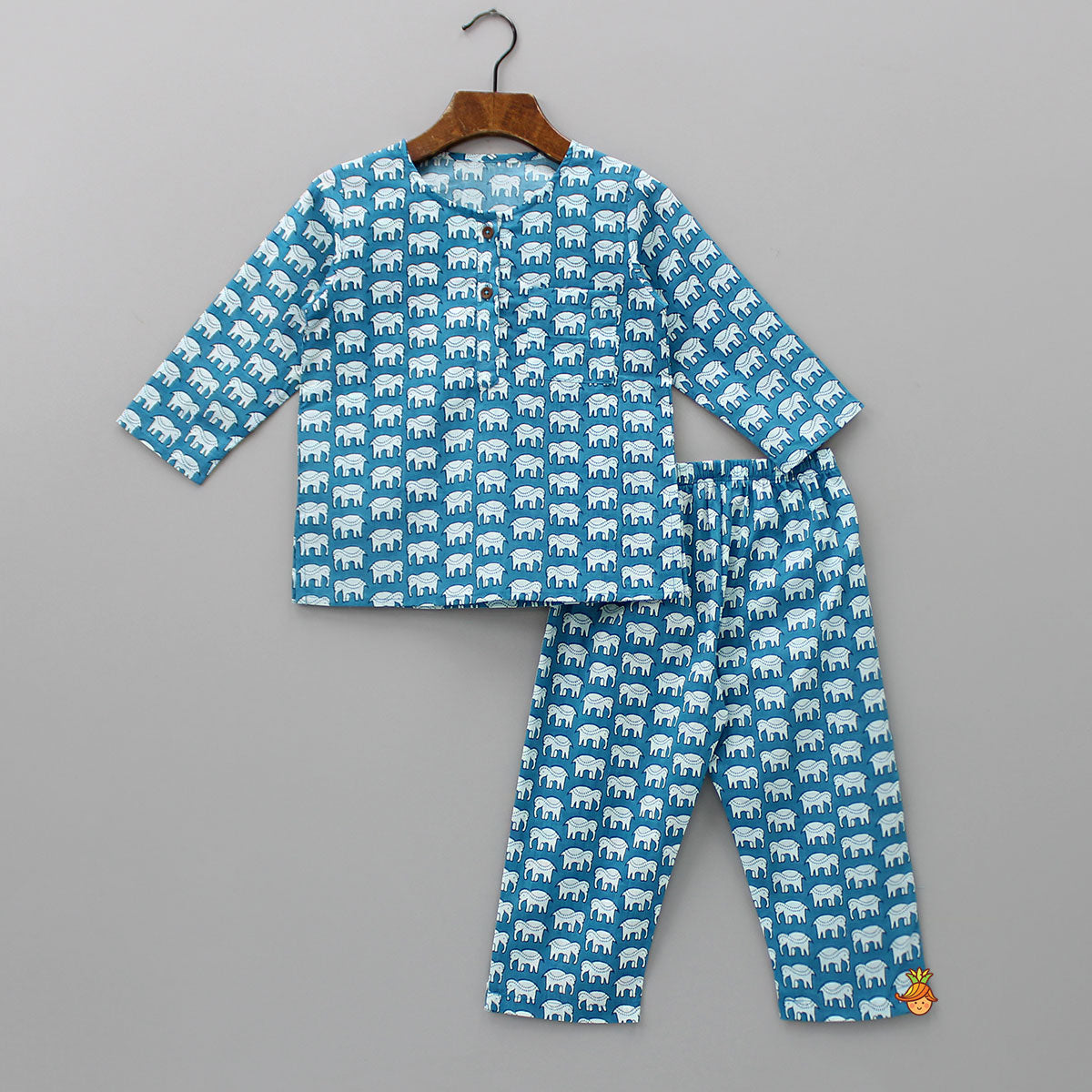 Cute Printed Blue Sleepwear