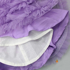 Swirl Enhanced One Shoulder Lavender Dress