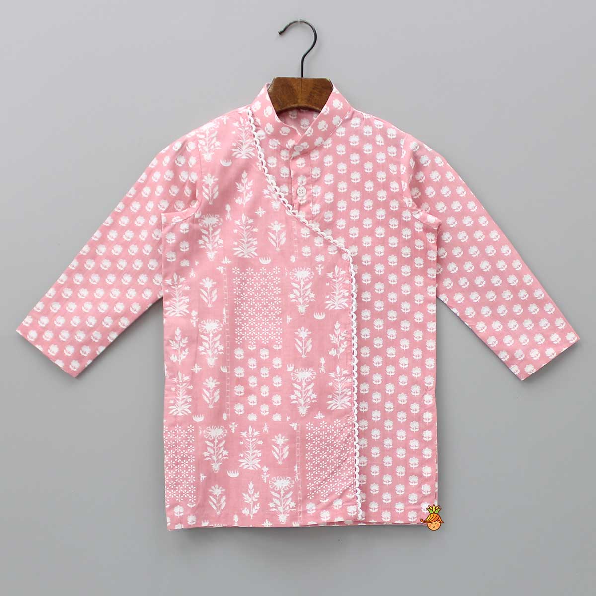 Stylish Floral Printed Cotton Kurta With Pyjama