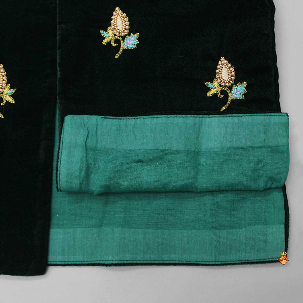 Ethnic Kurta With Embroidered Velvet Jacket And Pyjama
