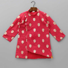 Pre Order: Beautiful Embroidered Ethnic Pink Kurta With Pyjama