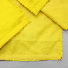 Pre Order: Ethnic Faux Mirror Detailed Yellow Kurta With Pyjama