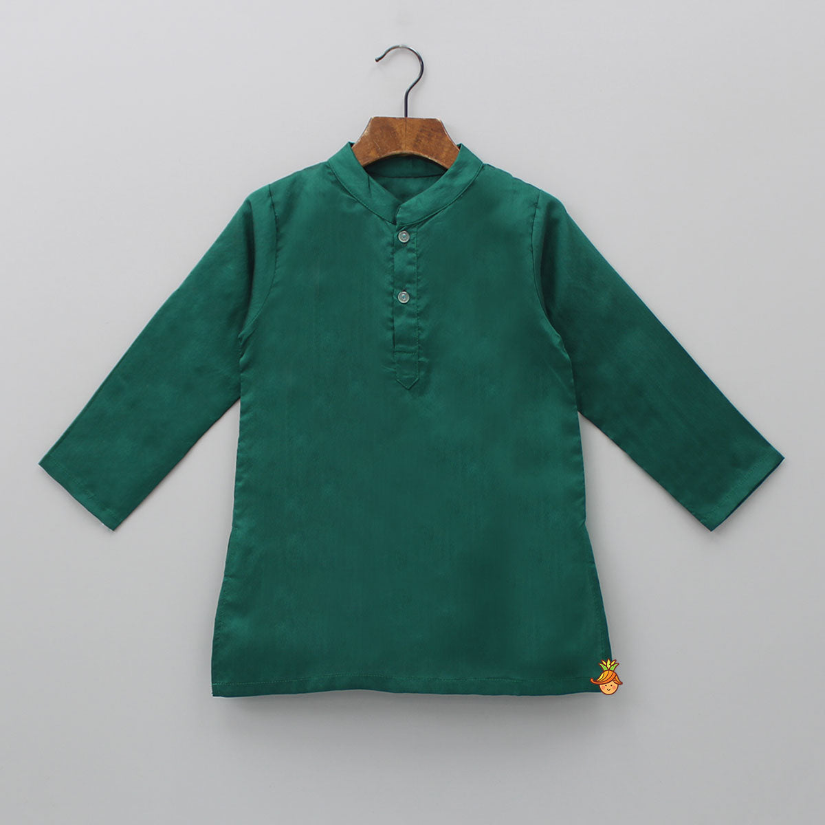 Green Kurta With Multicolour Printed Jacket And Pyjama