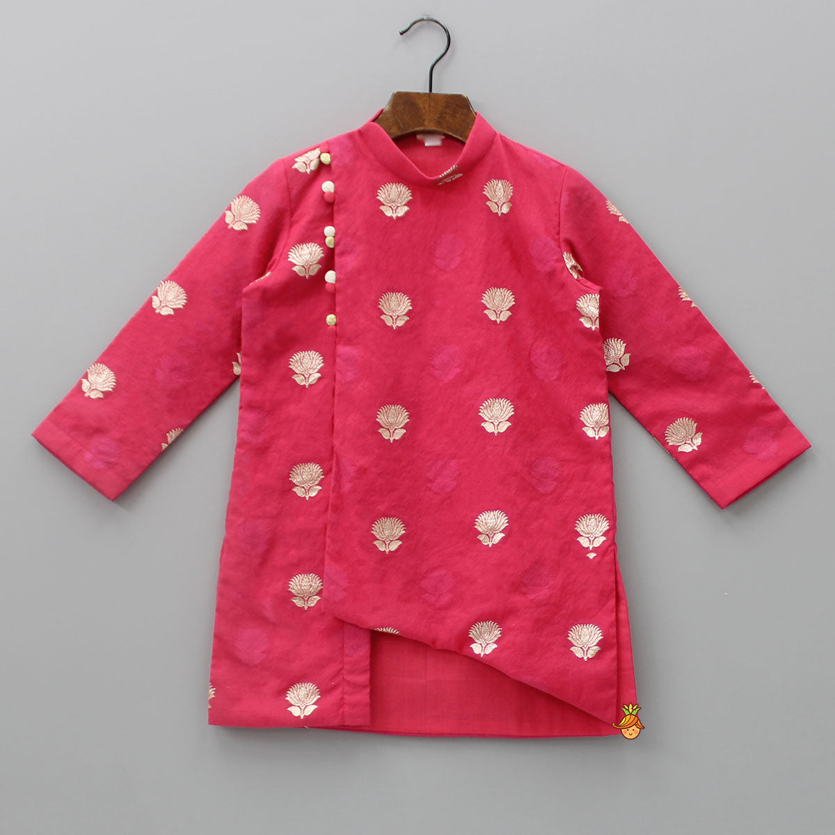 Beautiful Embroidered Ethnic Pink Kurta With Pyjama