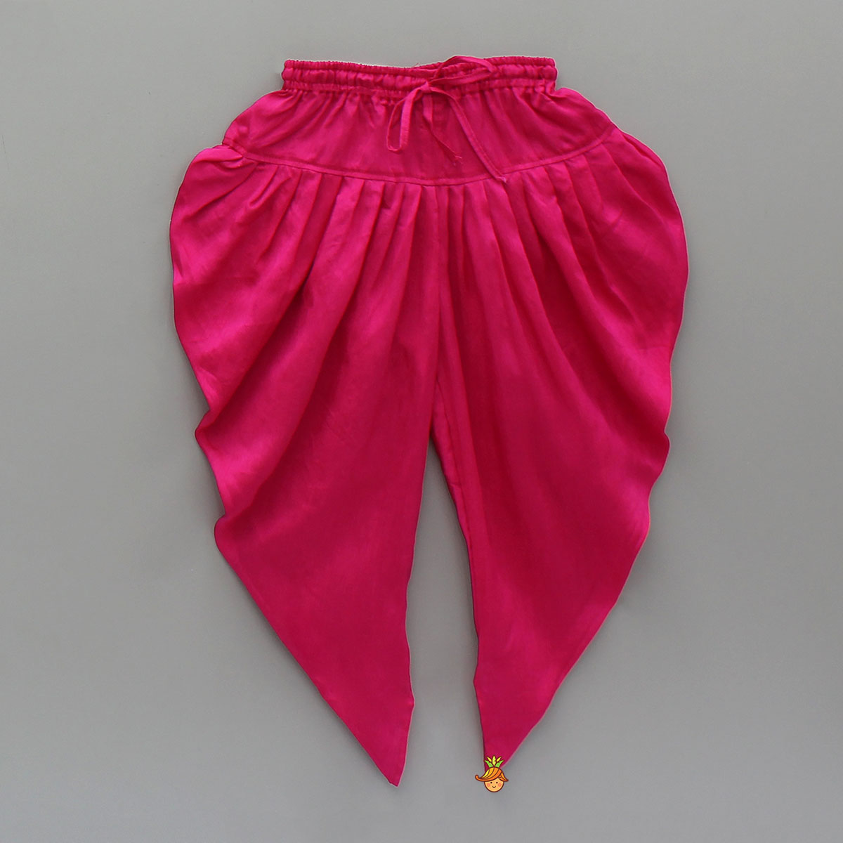 Embroidered Yoke Tassels Enhanced Pink Kurti And Dhoti