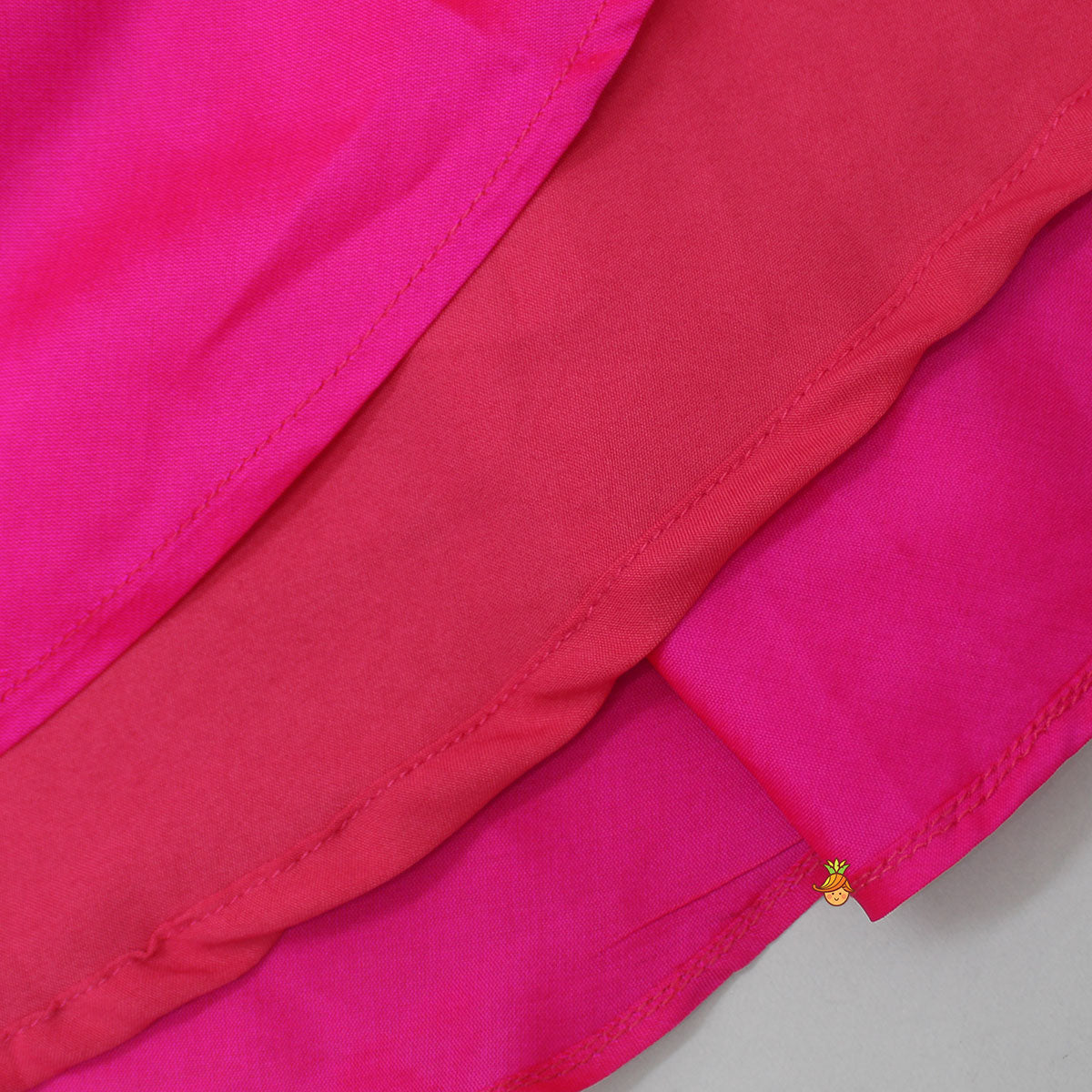 Potli Buttons Detail Front Open Pink Kurti And Dhoti With Net Dupatta