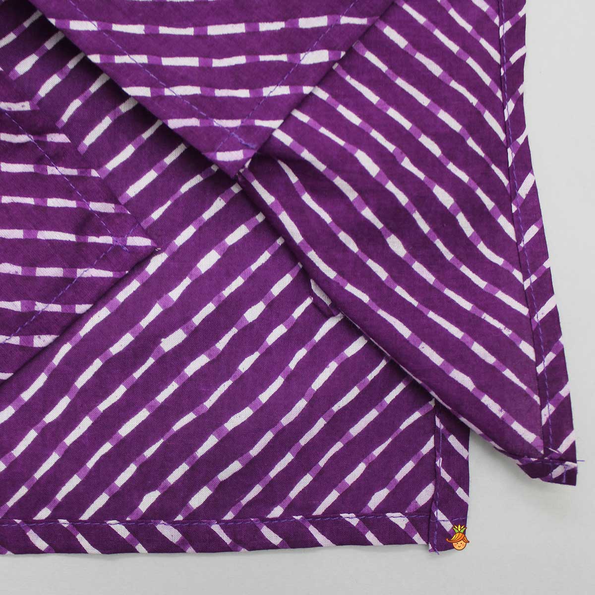 Printed Cotton Purple Kurta And Pyjama