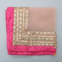 Pre Order: Elegant Pink Top And Fringes Tassels Detail Lehenga With Matching Dupatta