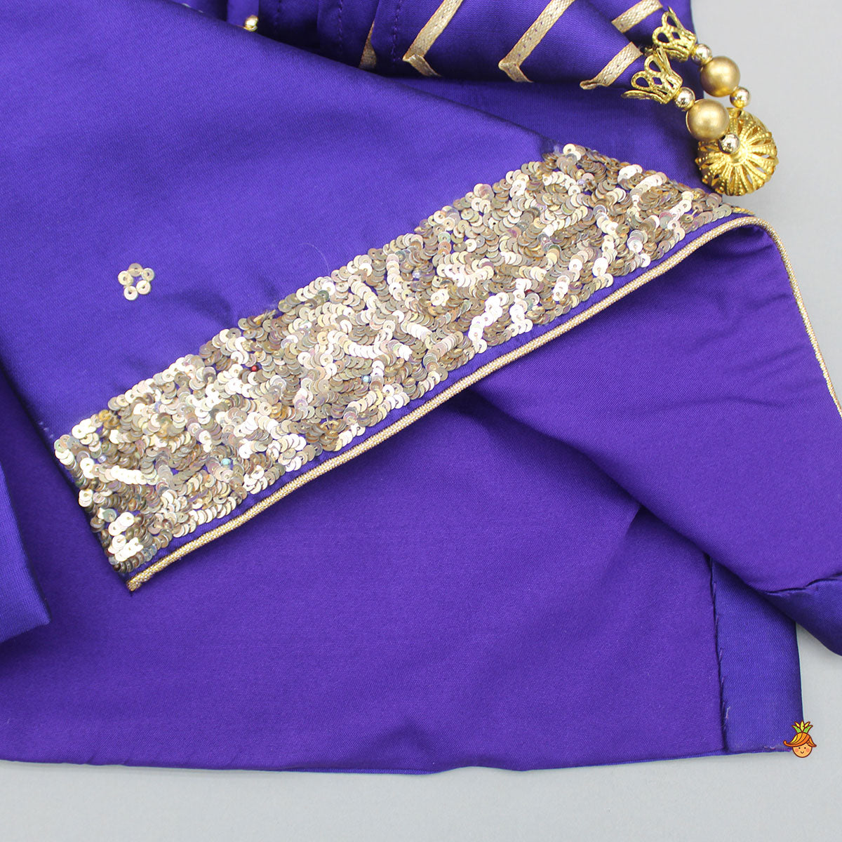 Embroidered Purple Kurti And Sharara With Net Dupatta