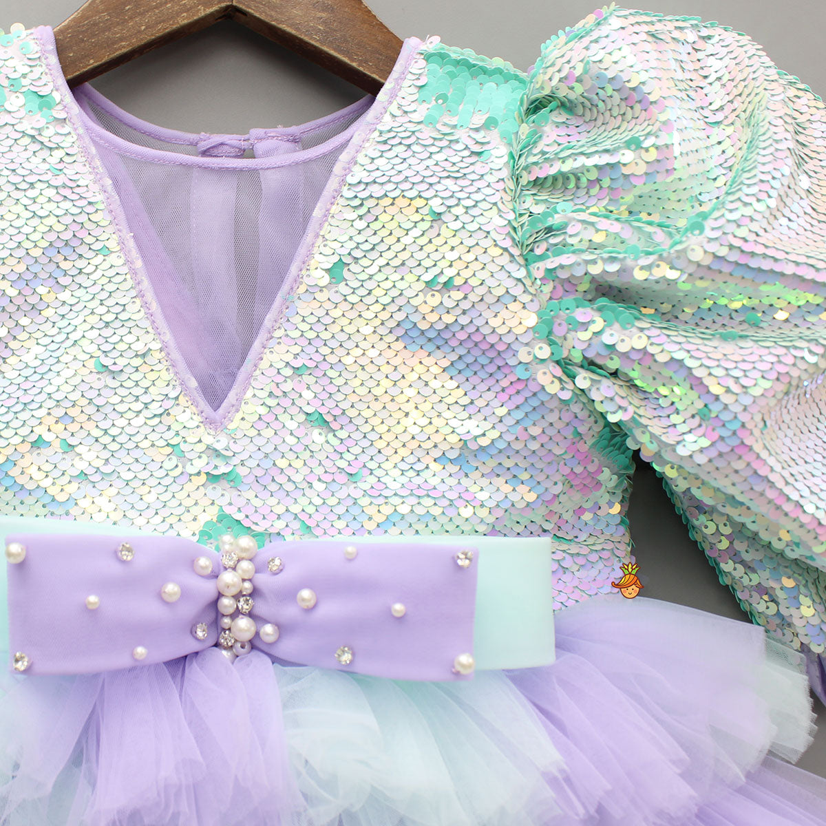 Reversible Sequined Dual Tone Dress