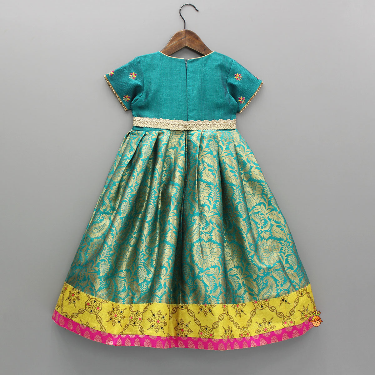 Gorgeous Brocade Anarkali And Yellow Dupatta