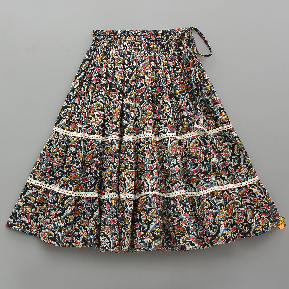 Lace Straps Multicolour Top and Lehenga