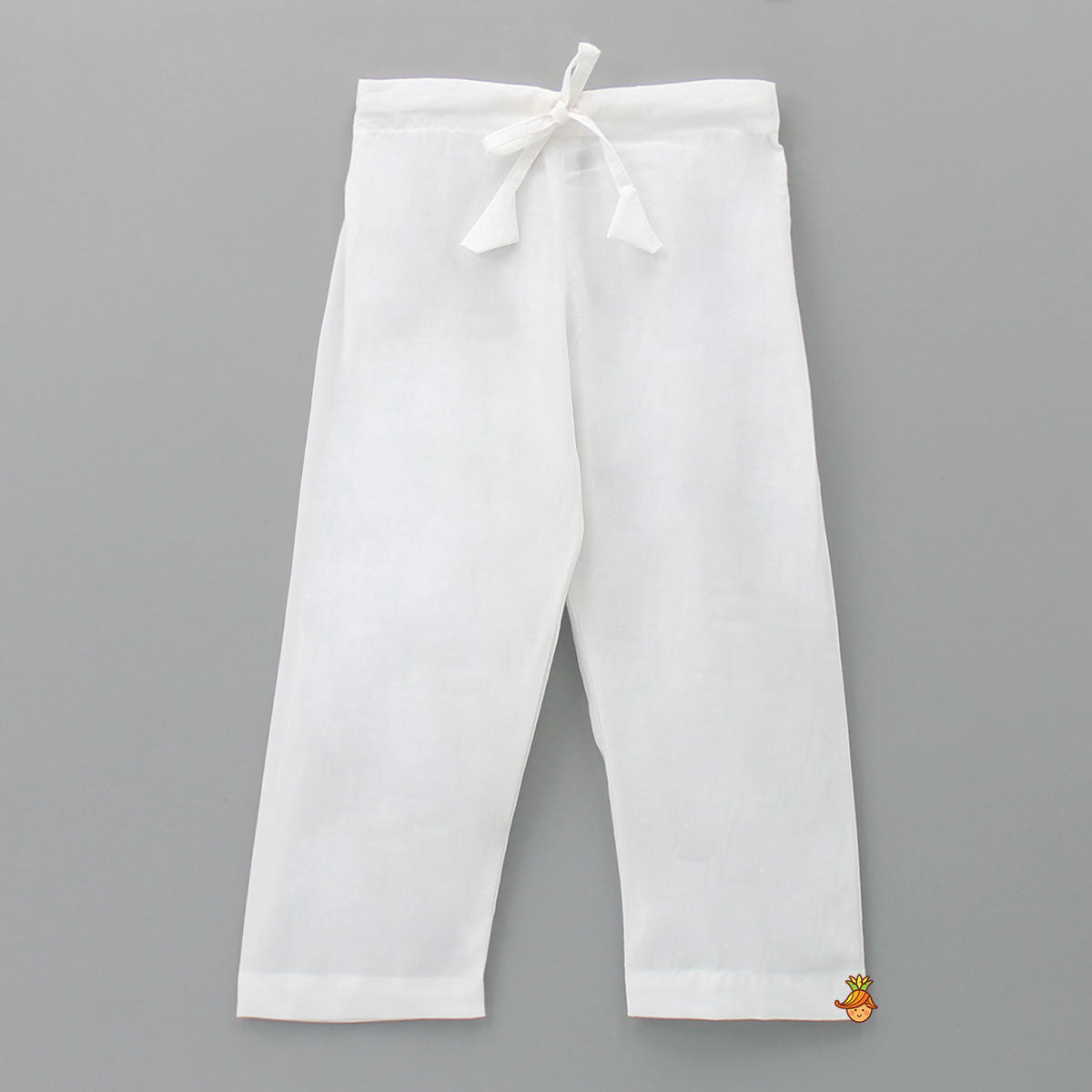 Pockets Detailed Printed Kurta With Off White Pyjama