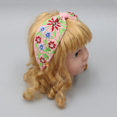 Beautiful Intricate Embroidered Pink Hair Band