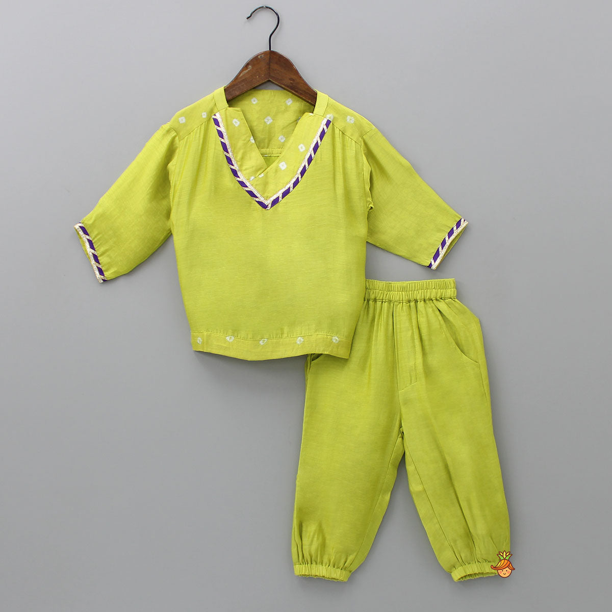 Green Top And Elasticated Pant