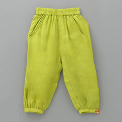 Green Top And Elasticated Pant