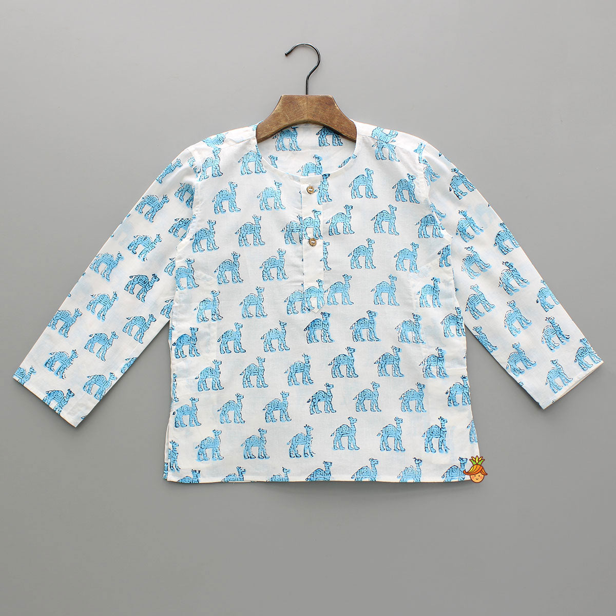 Camel Printed Kurta