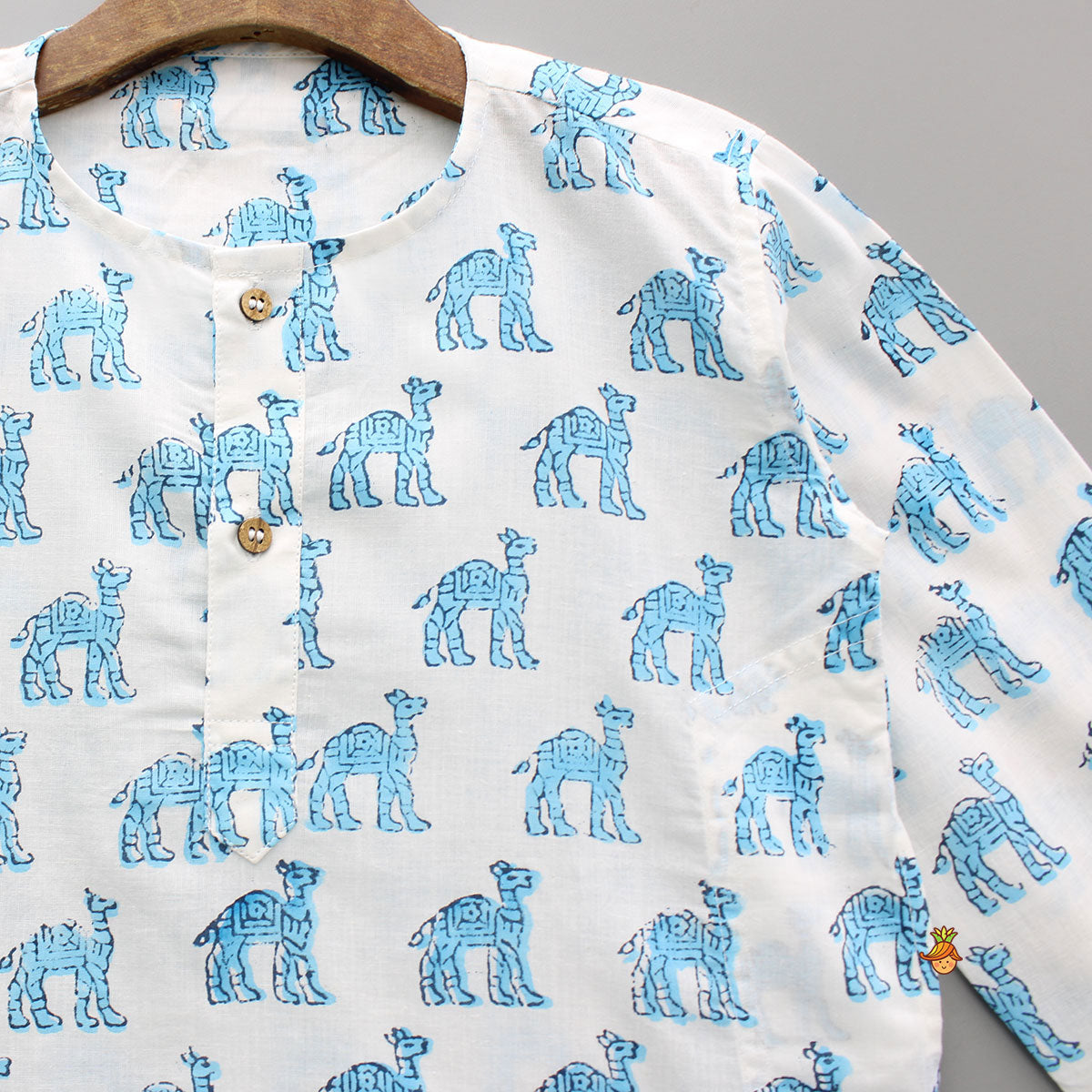 Camel Printed Kurta